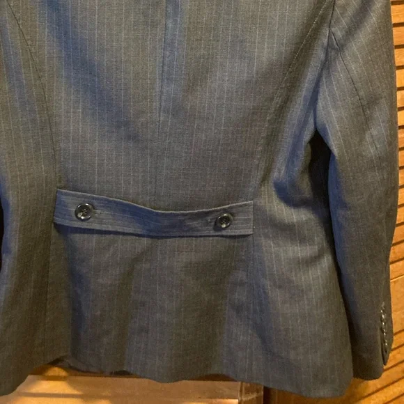 Ann Taylor Grey & Blue Pinstriped Blazer - Picture 15 of 16